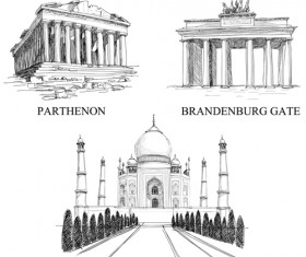 Buildings for Different countries design vector 03
