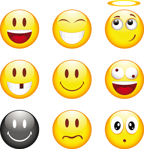 Download Funny Smile Emoticons vector icon 04 free download
