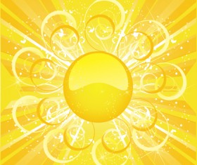 Dazzle sunshine background vector 03