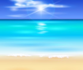 Sunny beach design vector background 09
