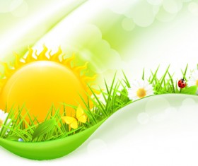 Set of Sunny day vector background 05