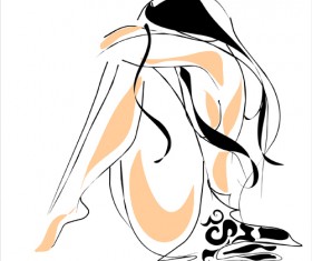 Woman sexy design elements vector 01