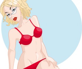 Woman sexy design elements vector 03