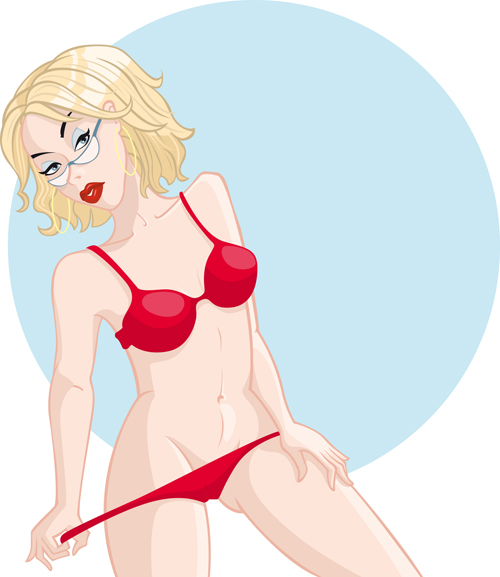 Download Woman sexy design elements vector 03 free download