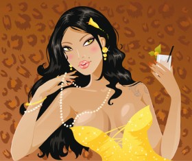 Woman sexy design elements vector 05