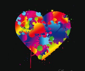 Set of Unusual Heart design elements vector 02