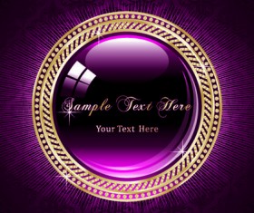 luxurious glass frame design vector 01