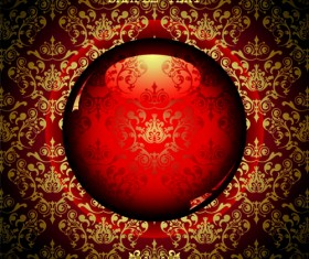 luxurious glass frame design vector 02