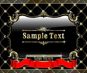 luxurious glass frame design vector 03