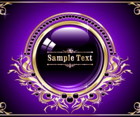 luxurious glass frame design vector 04