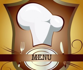 Elements of Vintage Menu cover design vector 01