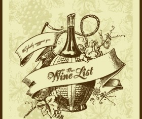 Elements of Vintage Menu cover design vector 02