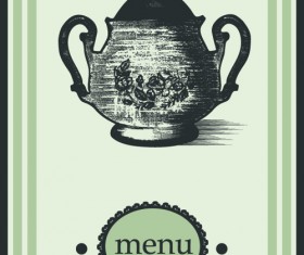 Elements of Vintage Menu cover design vector 03