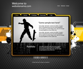 Personality Web site template design vector 01