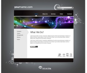 Personality Web site template design vector 04