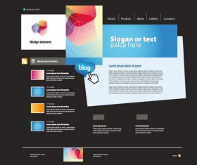 Personality Web site template design vector 05