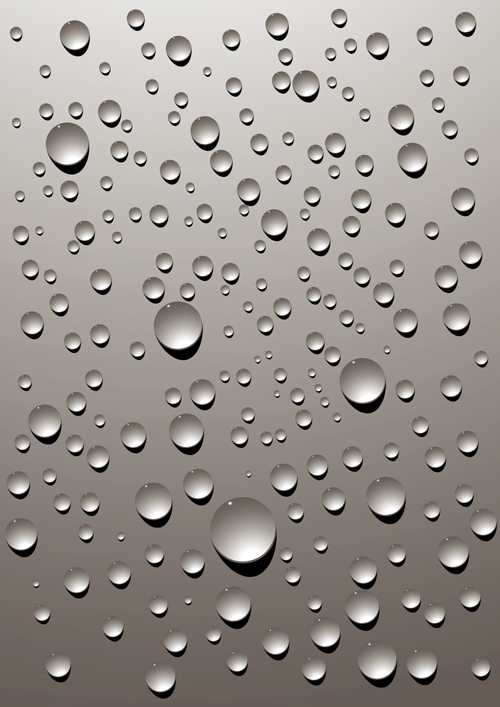 Vivid Water Drops design vector 03