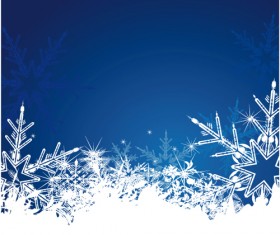 Elements of Winter with Snow backgrounds vector 03
