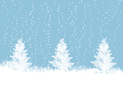 Elements of Winter with Snow backgrounds vector 05
