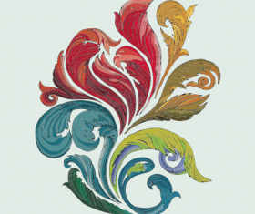 Vector of colorful Floral design elements 
