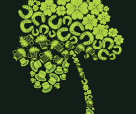 funny green Tree vector