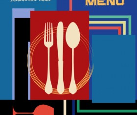 Vintage style Restaurant menu cover vector 02