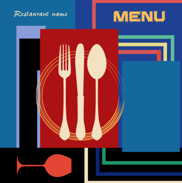 Vintage style Restaurant menu cover vector 02