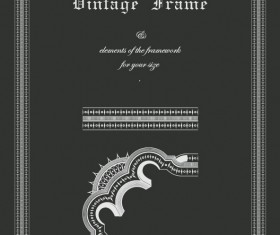 Vintage frames decor elements vector set 01