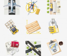 Different Transport mix icon vector