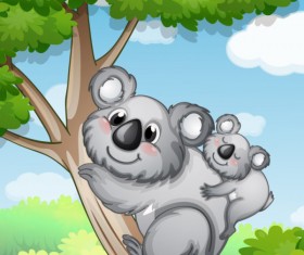 Cute Animals and children cartoon theme vector backgrounds 02