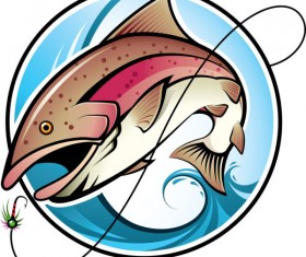 Cartoon of Fishing design vector set 02