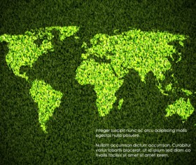 Elements of ecology green template vector set 01