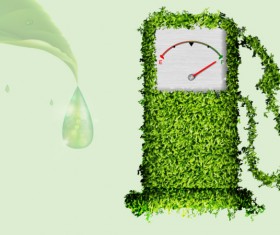 Elements of ecology green template vector set 05