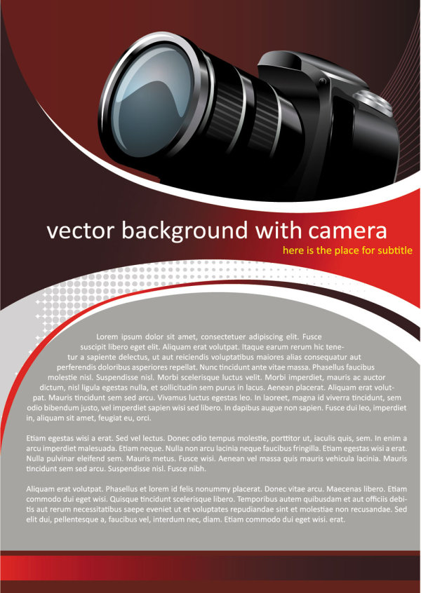 Set of Camera background vector 02