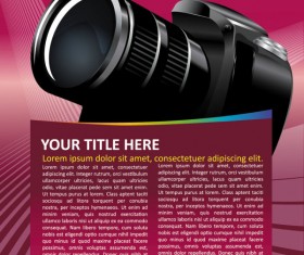 Set of Camera background vector 03