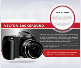 Set of Camera background vector 04