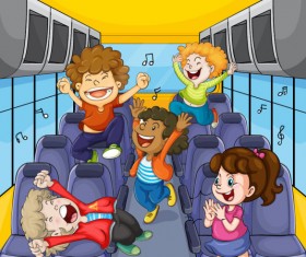 Cute Animals and children cartoon theme vector backgrounds 05