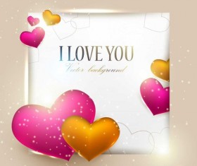 Valentine Day gift cards vector material 03