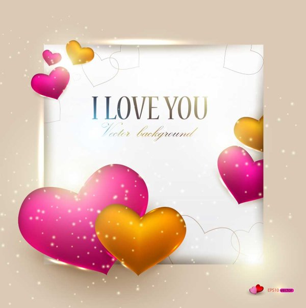 Valentine Day gift cards vector material 03
