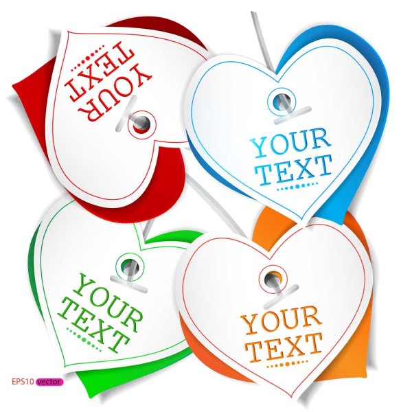 Valentine Day gift cards vector material 04