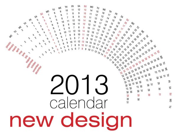 Creative 2013 Calendars design elements vector set 01
