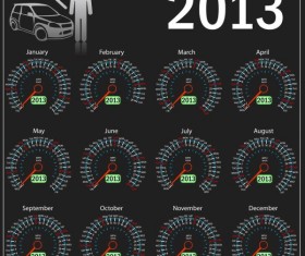 Creative 2013 Calendars design elements vector set 02