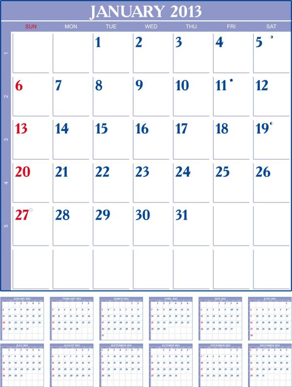 Creative 2013 Calendars design elements vector set 03
