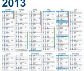 Creative 2013 Calendars design elements vector set 04