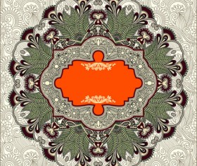Vintage ornate Decorative pattern frames vector 01
