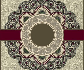 Vintage ornate Decorative pattern frames vector 03