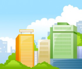 Beautiful city elements vector set 02
