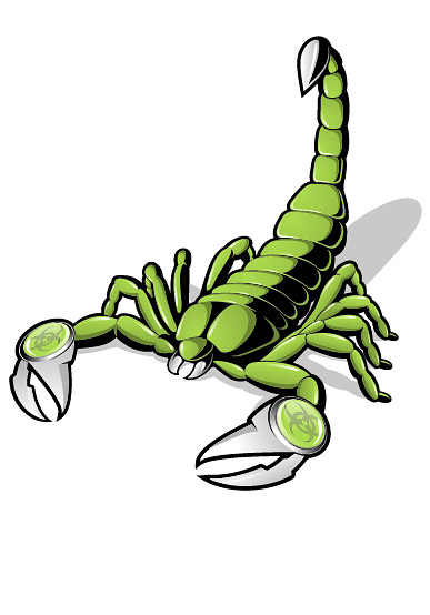 Green scorpions vector material