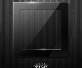 Black texture frame design vector 01