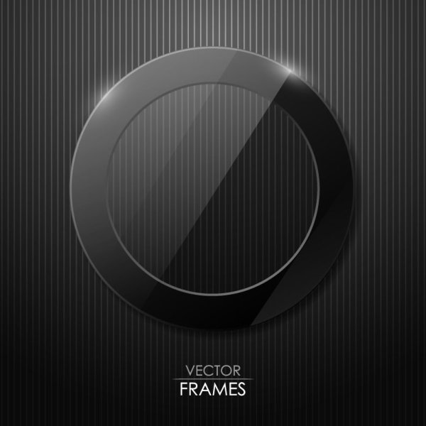 Black texture frame design vector 02